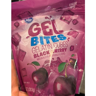 Black Cherry Flavored Gel Bites Gelatin Cubes