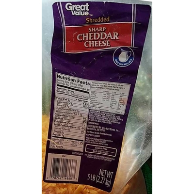 Sharp Cheddar Cheese, Shredded
