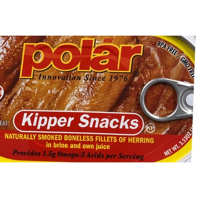 Kipper Snacks, Naturally Smoked Boneless Fillets of Herring in Brine and Own Jui