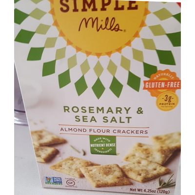 Almond Flour Crackers, Rosemary & Sea Salt