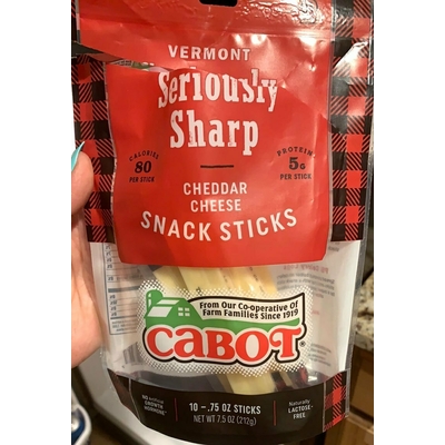 Vermont Seriously Sharp Cheddar Cheese Snack Sticks