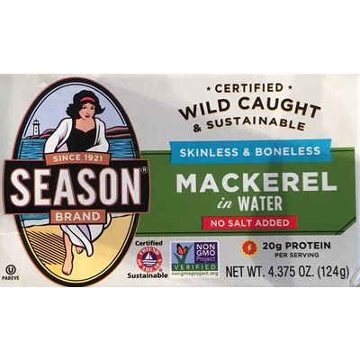 Mackerel in Water, Skinless & Boneless