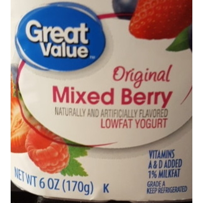 Lowfat Yogurt, Original Mixed Berry