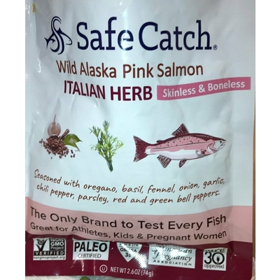 Skinless & Boneless Wild Alaskan Pink Salmon, Italian Herb