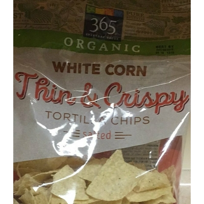 Thin & Crispy Tortilla Chips, White Corn, Salted