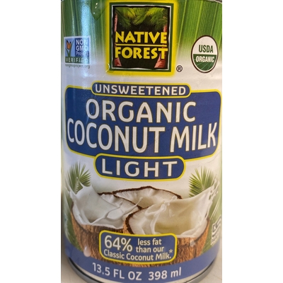 Unsweetened Light Organic Coconut Milk
