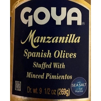 Manzanilla Spanish Olive Stuffed With Minced Pimientos