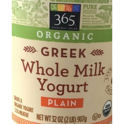 Organic Greek Whole Milk Yogurt, Plain
