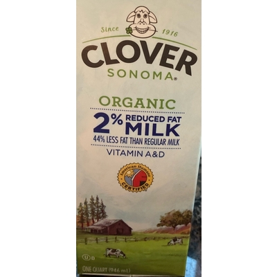 Organic 2% Reduced Fat Milk