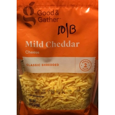 Mild Cheddar Cheese, Classic Shredded