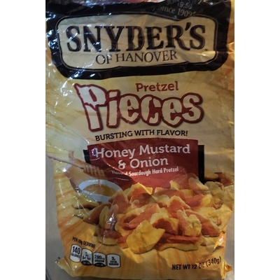 snyder's honey mustard & onion pretzel pieces 22 oz